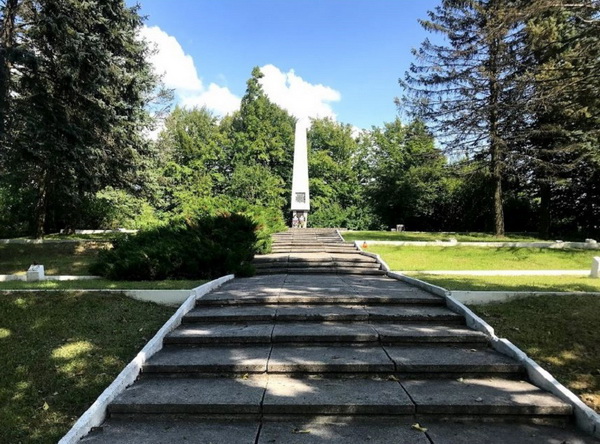 Воинское кладбище в деревне Вронки Вельке (общий вид)