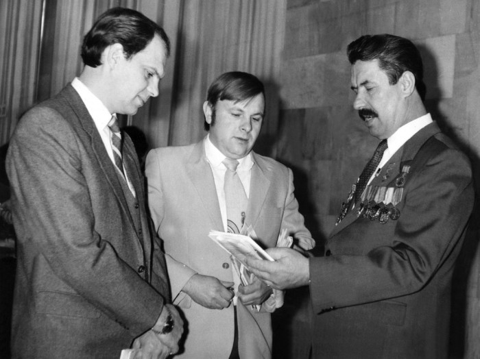 И.П.Белоусько на городской партконференции. г.Кременчуг, 1980г.