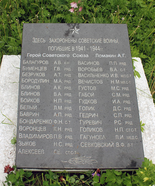 Братская могила в городе Волосово (вид 2)