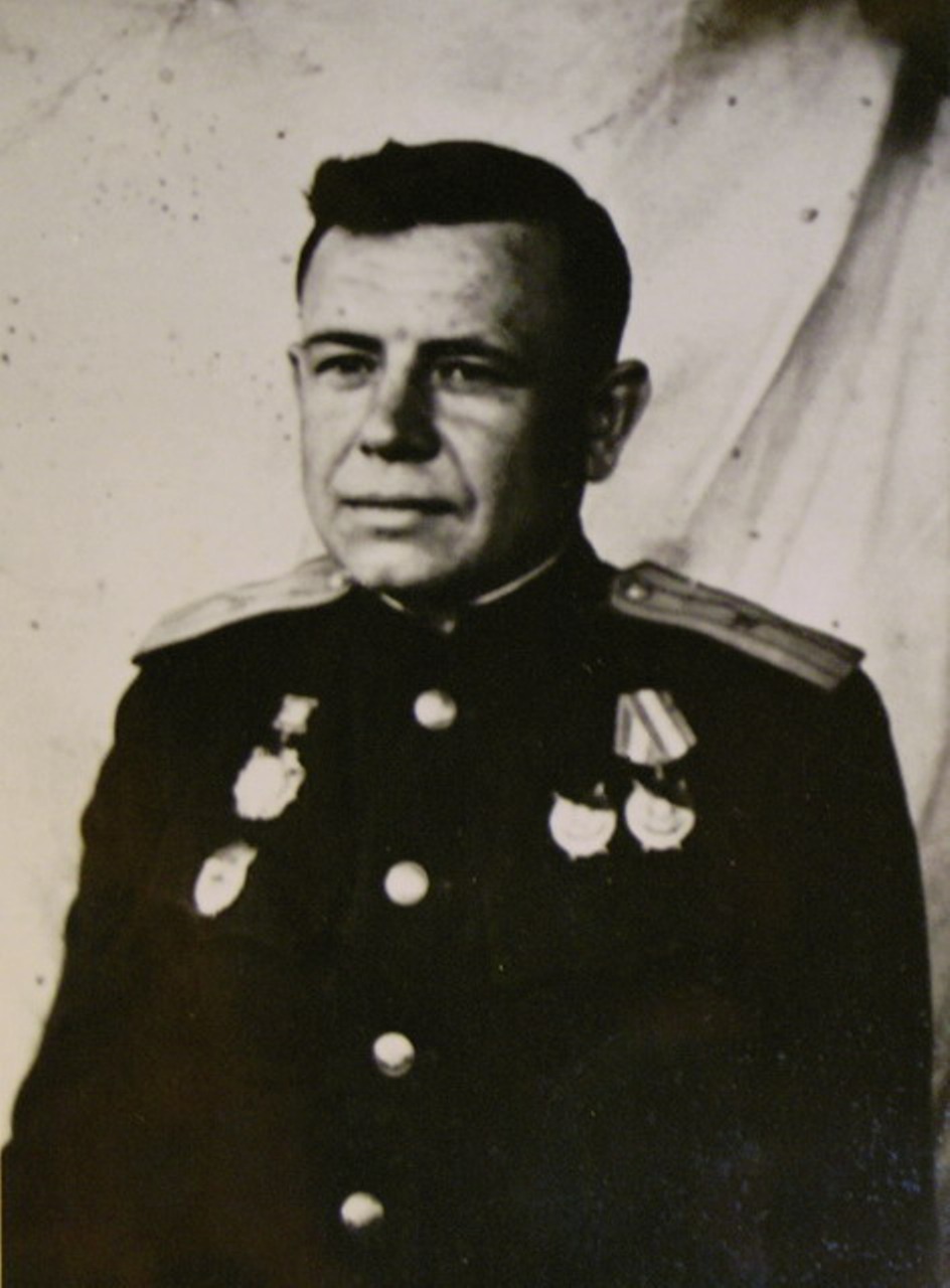 Гвардии майор Е.Д.Гриценко, середина 1944 - начало 1945 года